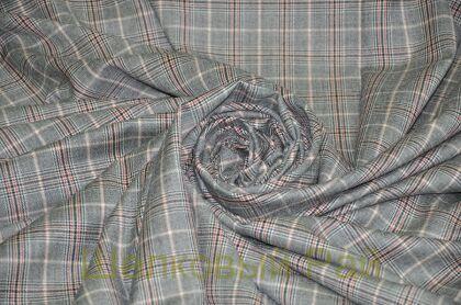 Шерсть костюмная в клетку (д-964)