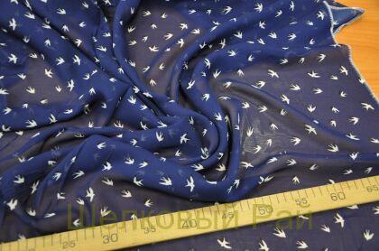 Шифон с ласточками (д-1302)