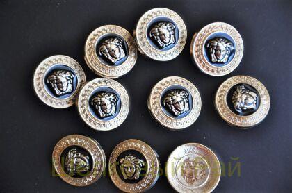 Пуговицы черные Versace 25 мм (д-1386)
