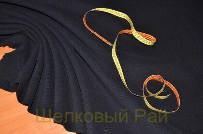 Пальтовая шерсть двойная "Max Mara" цвет черный (г-392)