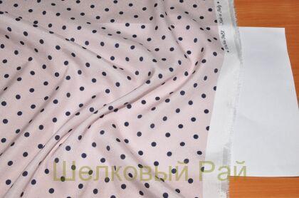 Шелк с эластаном Горошек д-854