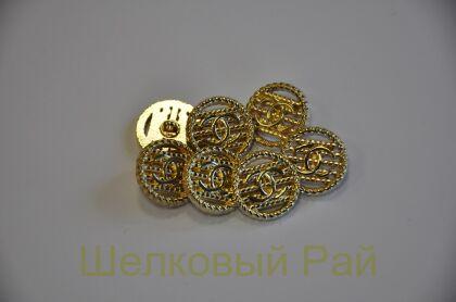 Пуговицы металл золото "Chanel" (д-1237)