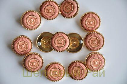 Пуговицы Chanel 22 мм цвет коралловый (д-1427)