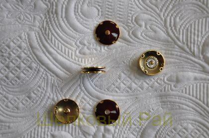 Кнопки металлические пришивные бордовые (д-1105)