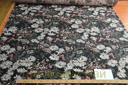 Жаккард с цветами "Valentino" (д-1168)