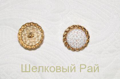 Пуговицы плетеные молочные "Chanel" (д-1227)