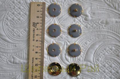 Кнопки пришивные серые металлические (д-1099)