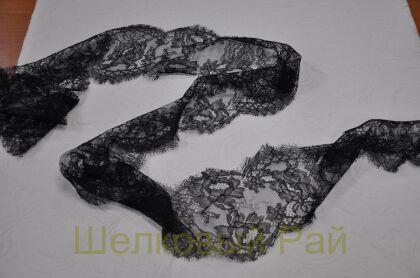 Кружево отделочное черное "Solstiss" (д-1209)