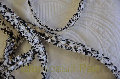 Тесьма черно-белая "Chanel" 1,5 см (д-1446)