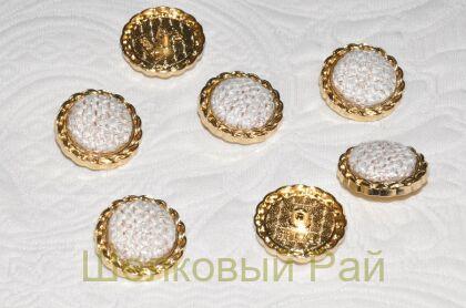 Пуговицы плетеные молочные "Chanel" (д-1227)