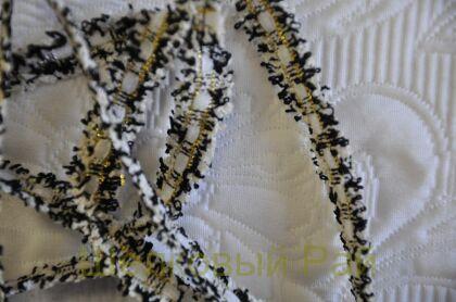 Тесьма черно-белая "Chanel" 1,5 см (д-1446)