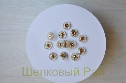 Кнопка пришивная для одежды прозрачная 20 мм (д-1366)