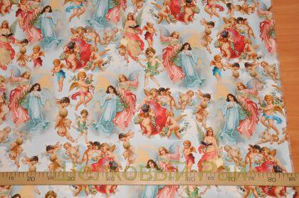 Шелк крепдешин ангелы "D&G" (д-526)