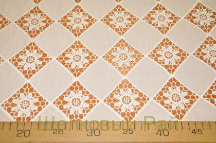 Макраме белое ромбы (к-11)