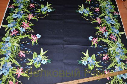 Ткань сатин цветочный принт (д-463)