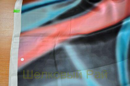 Шелк атласный размытый принт "Armani" - подойдет для кукол (д-812)