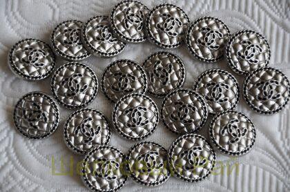 Пуговицы Chanel 23 мм серого цвета (д-1421)