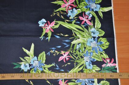 Ткань сатин цветочный принт (д-463)
