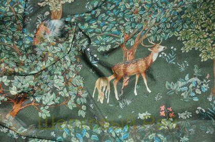 Шифон шелк с оленями "A. Ferretti" (д-908)