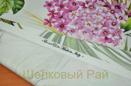 Хлопок с эластаном "Laura Biagiotti" Георгины (д-69)