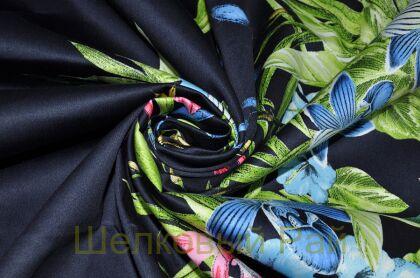 Ткань сатин цветочный принт (д-463)