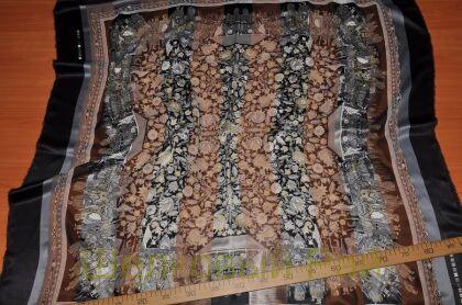 Платок шелковый с атласной полоской (д-848)