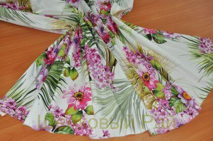 Хлопок с эластаном "Laura Biagiotti" Георгины (д-69)