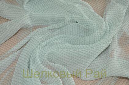 Шифон шелковый (цвет серо-голубой) (б)