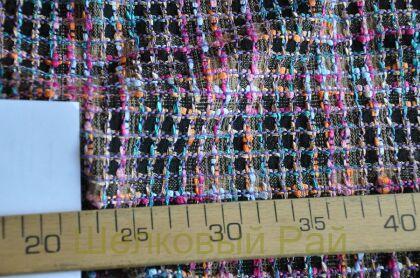 Ткань хлопковая Шанель (Chanel) с люрексом из Франции (д-1467)