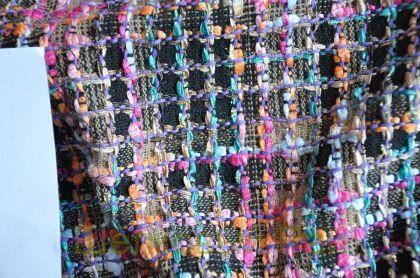 Ткань хлопковая Шанель (Chanel) с люрексом из Франции (д-1467)