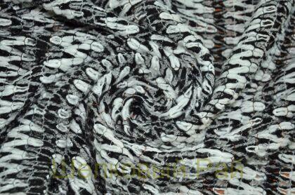 Шерсть вязаная "Missoni" цвет черно-белый (г-493-3)