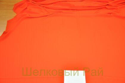 Крепдешин плательный морковного цвета (д-961)
