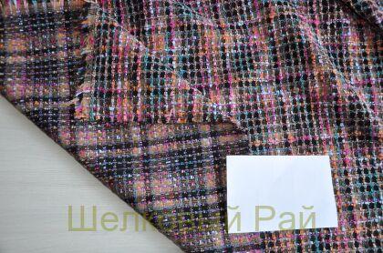 Ткань хлопковая Шанель (Chanel) с люрексом из Франции (д-1467)