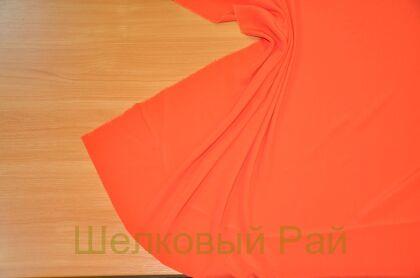Крепдешин плательный морковного цвета (д-961)