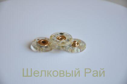 Кнопка пришивная для одежды прозрачная 20 мм (д-1366)