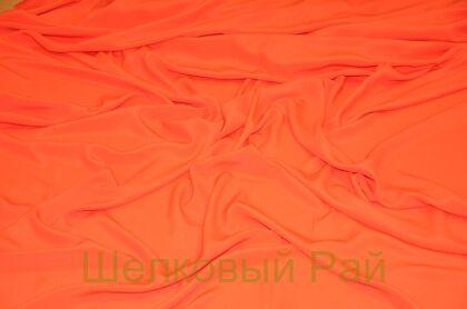 Крепдешин плательный морковного цвета (д-961)