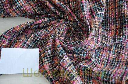 Ткань хлопковая Шанель (Chanel) с люрексом из Франции (д-1467)