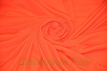 Крепдешин плательный морковного цвета (д-961)
