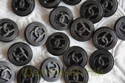 Пуговицы Chanel 22 мм цвет графитовый (д-1433)