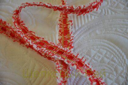 Тесьма красная "Chanel" 1,5 см (д-1449)