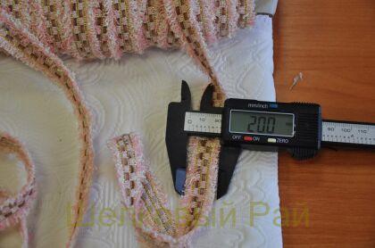 Тесьма розовая "Chanel" 2 см (д-1440)