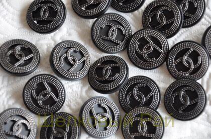 Пуговицы Chanel 22 мм цвет графитовый (д-1433)