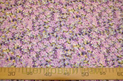 Крепдешин сиреневые цветы (к-31)