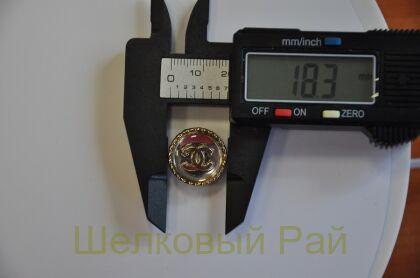 Пуговицы "Chanel" золотисто-зеркальные 18 мм (д-1374)