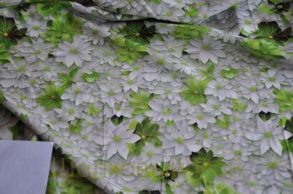 Вискоза штапель с цветами 3D (д-1464)