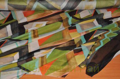 Шифон шелк геометрия "Emilio Pucci" (д-721)