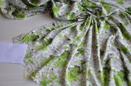 Вискоза штапель с цветами 3D (д-1464)