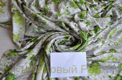 Вискоза штапель с цветами 3D (д-1464)