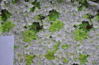 Вискоза штапель с цветами 3D (д-1464)