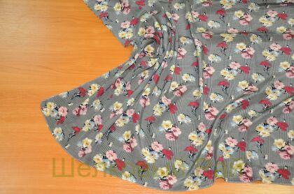 Шелк крепдешин клетка "Monnalisa" (д-1007)